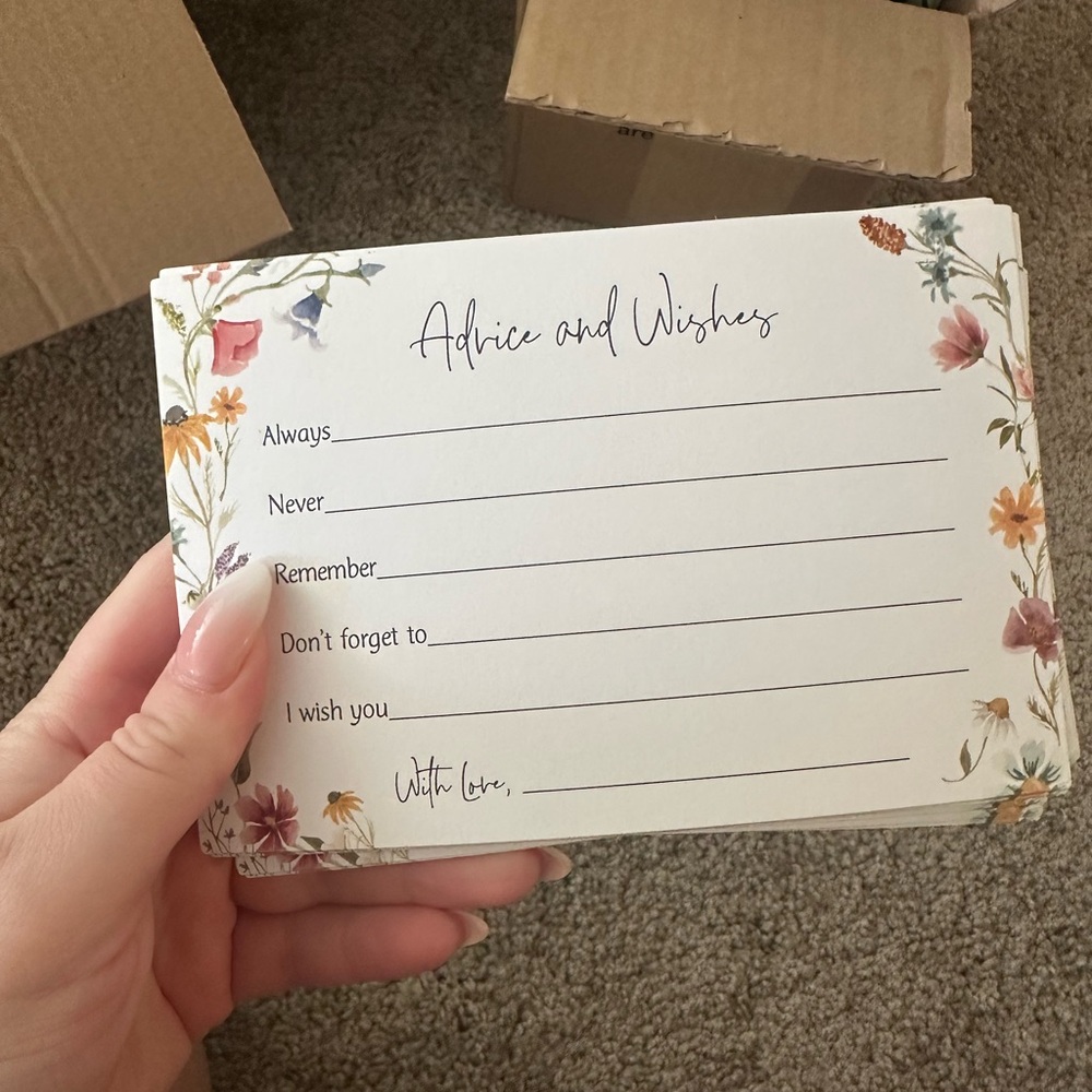 Floral Advice & Wishes Cards